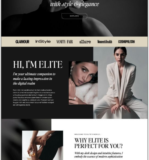 Elite fashion website project